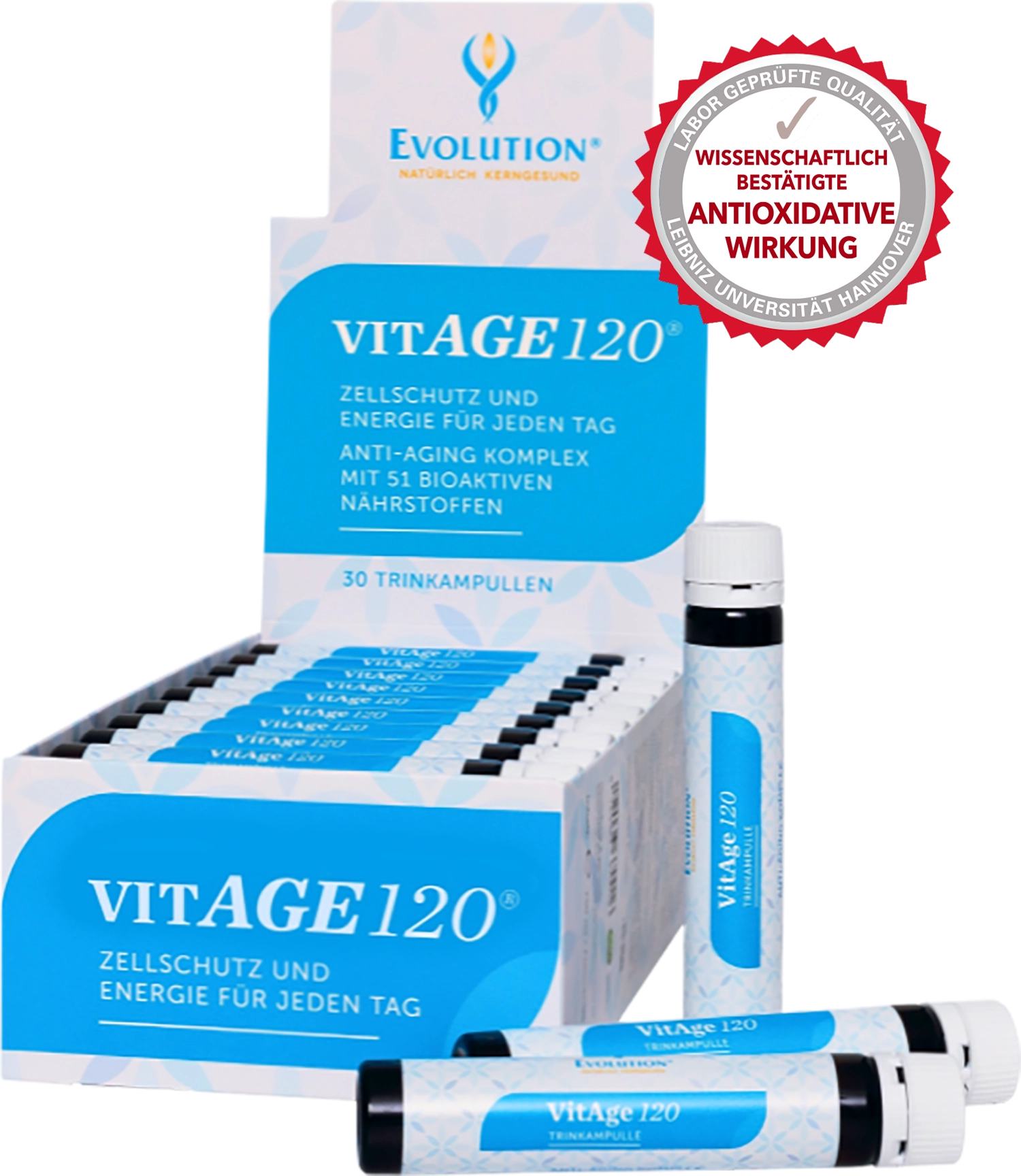 VitAge120 Trinkampullen für Zellschutz und Energie