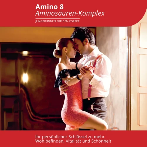 Bildhafte Darstellung eines Paares beim Tango tanzen. Sie stehen für Vitalität, Wohlbefinden und Ausstrahlung - in Zusammenhang mit dem Produkt Amino 8 Aminosäuren-Komplex von EVOLUTION International