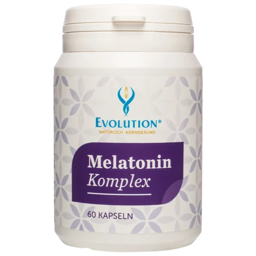 Melatonin Komplex Nahrungsergänzungsmittel Flasche.