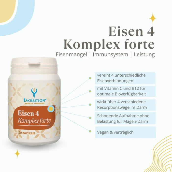 Eisen 4 Komplex, Immununterstützung, 90 vegane Kapseln von EVOLUTION.