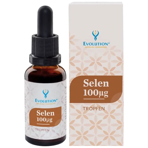 Selen Tropfen Flasche mit 100μg und Verpackung
