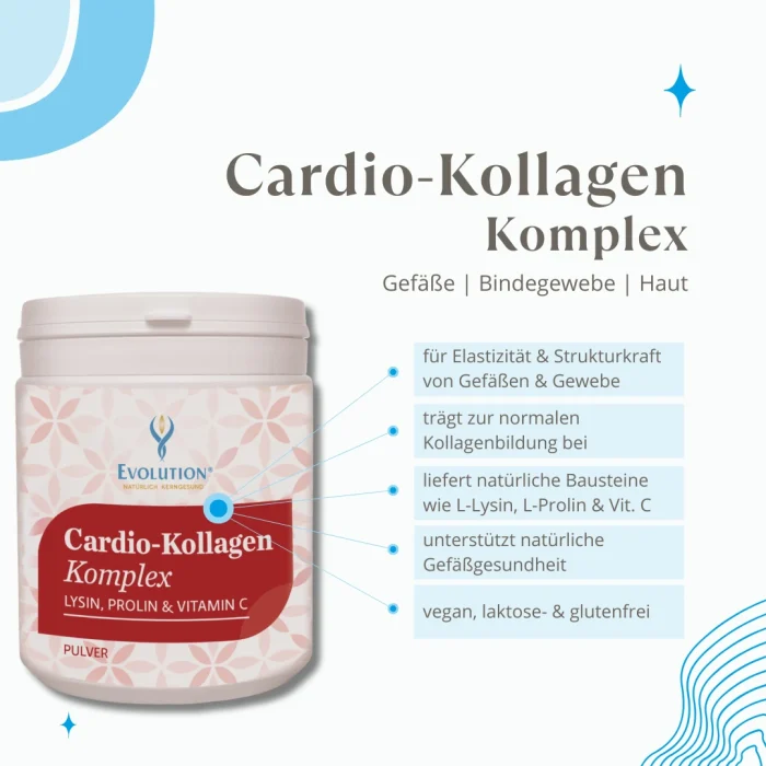 Cardio-Kollagen-Komplex zur Gefäßgesundheit, vegan, glutenfrei.